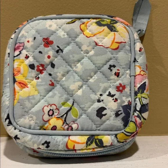 Vera Bradley Floating Garden Blue Floral Hanging Toiletry Bag & Jewelry Case EUC - Picture 12 of 14